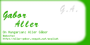 gabor aller business card