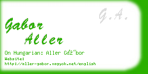 gabor aller business card